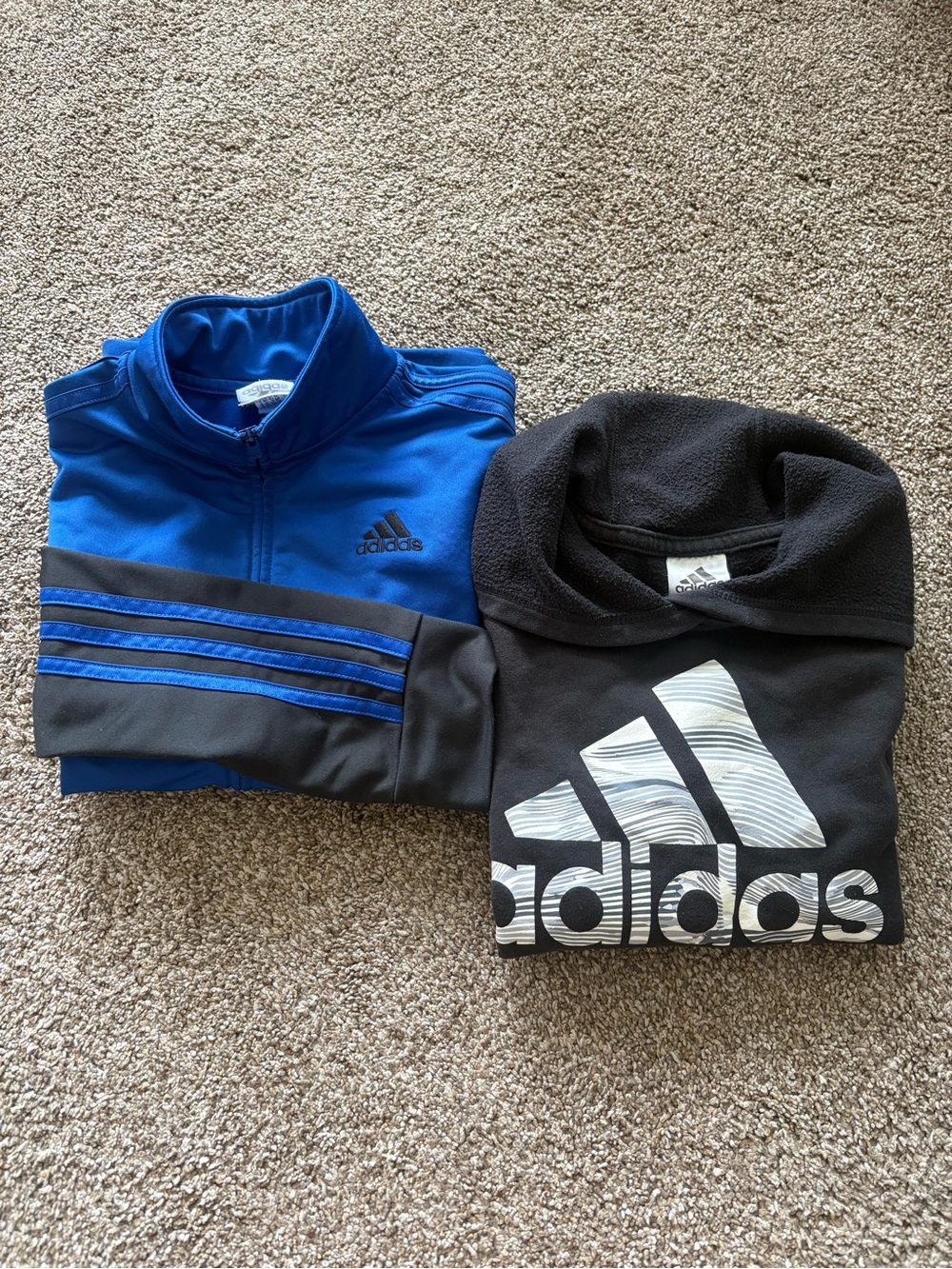 adidas Blue and Black Kids Sweatshirts Hoodie Bundle